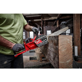 Chain mounted on saw bar showing proper alignment and compatibility.