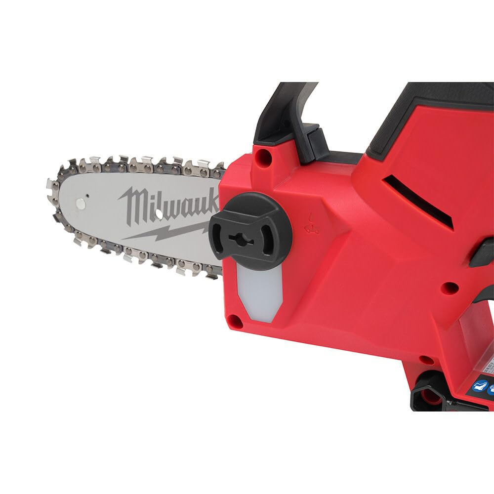 Milwaukee pruning saw blade close-up with teeth detail