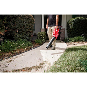 Milwaukee M18 FUEL dual battery blower compact design for tight spaces
