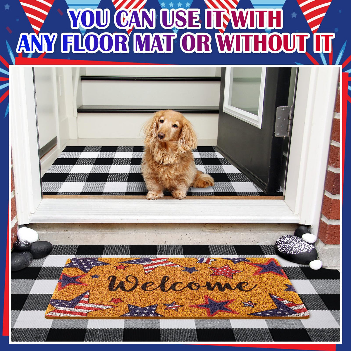 Mindsoft PVC front-door mat is durable and easy to clean for daily use.