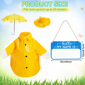 Mindsoft small umbrella accessory for goose statue protects in rain.