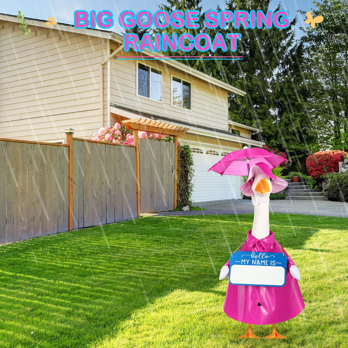 Mindsoft outdoor patio goose decoration with complete outfit