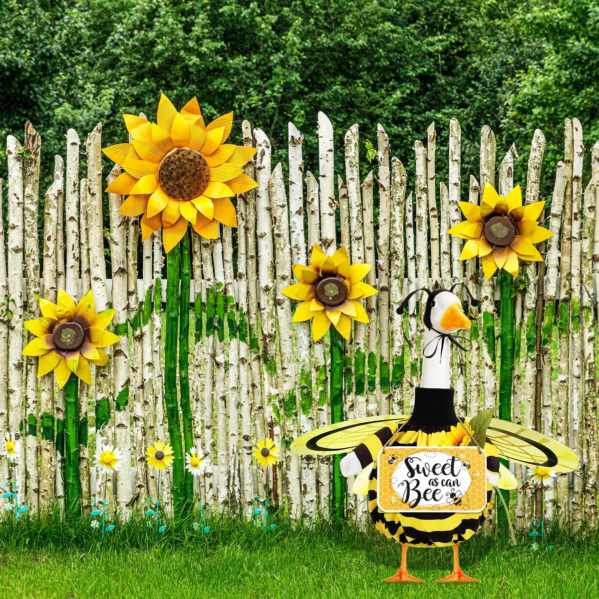 Mindsoft sunflowers and wings brighten spring garden displays