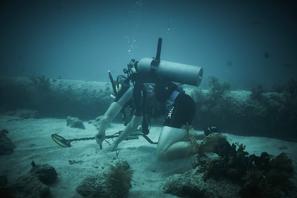 MINELAB PRO-FIND 35 ferrous tone ID helps separate junk from treasure signals.