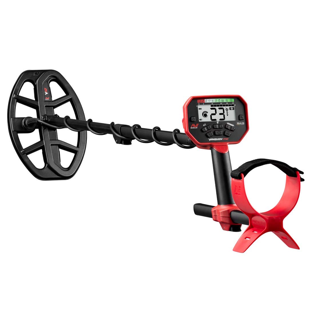 MINELAB Vanquish 440 multi-frequency detector showing versatility for all metals