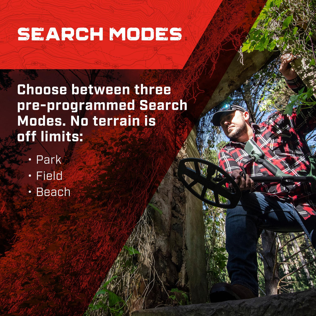 MINELAB X-Terra PRO five-audio modes provide clear target feedback