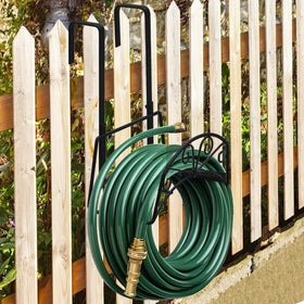 MINGFANITY garden hose holder over door mount keeps hoses tidy outdoors