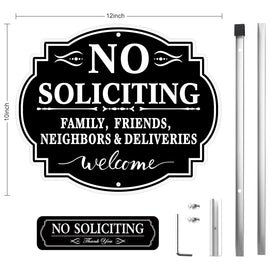 MINGHONG no soliciting sign reflective surface for 24/7 visibility