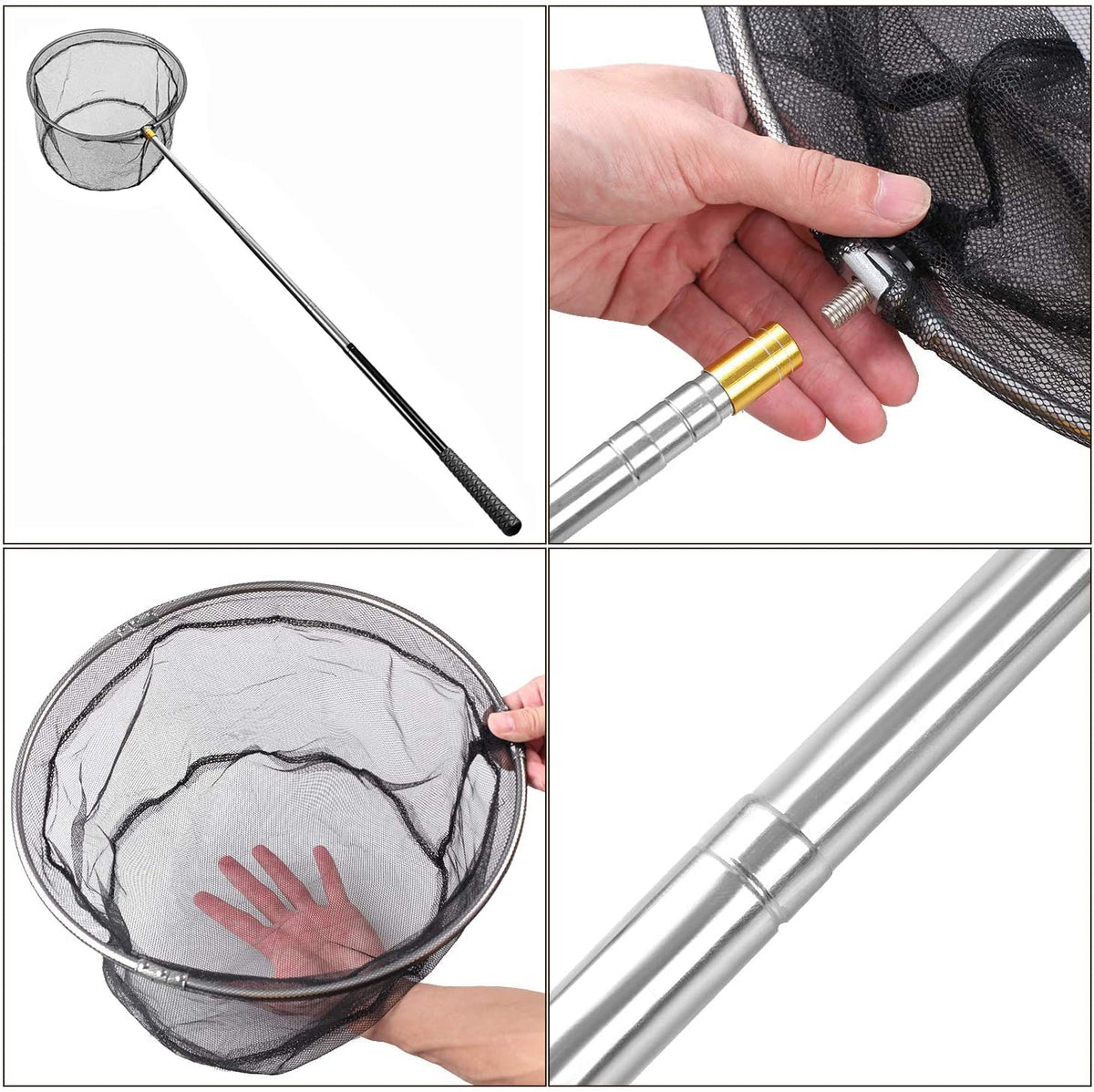Mingjieus five-section pole is easy to install and adjust during use.
