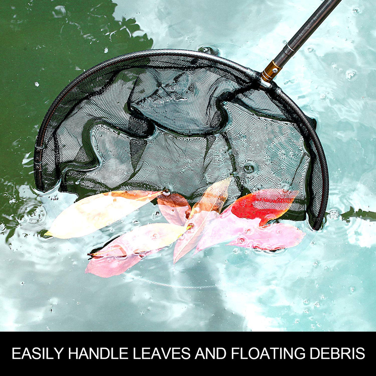 Mingjieus lightweight yet sturdy skimmer minimizes splash while skimming.