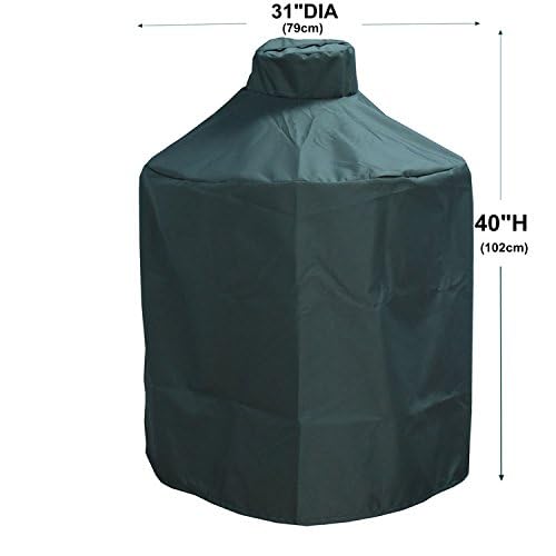 Handle-enabled Mini Lustrous cover for easy slipping on and off the grill