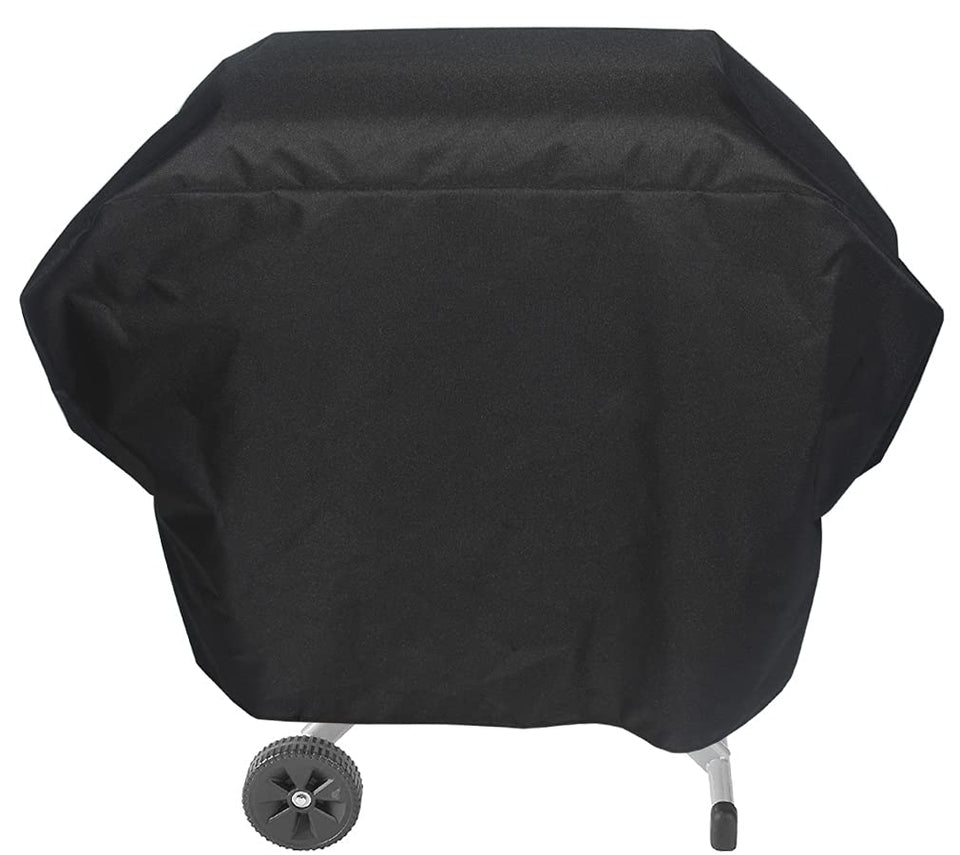 Mini Lustrous grill cover on Coleman 285 front view protects from rain and sun.