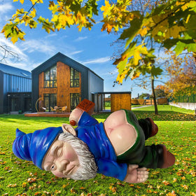MINICAR novelty gnome statue suitable for indoor or outdoor decor.