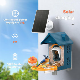 Minikey real-time notifications alert when birds visit the feeder