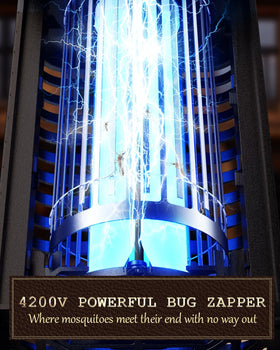 Minimoon Bug Zapper 15W UVA light attracts pests for outdoor spaces.