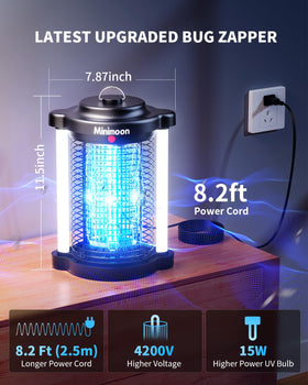 Minimoon Bug Zapper 4200V grid for efficient pest capture