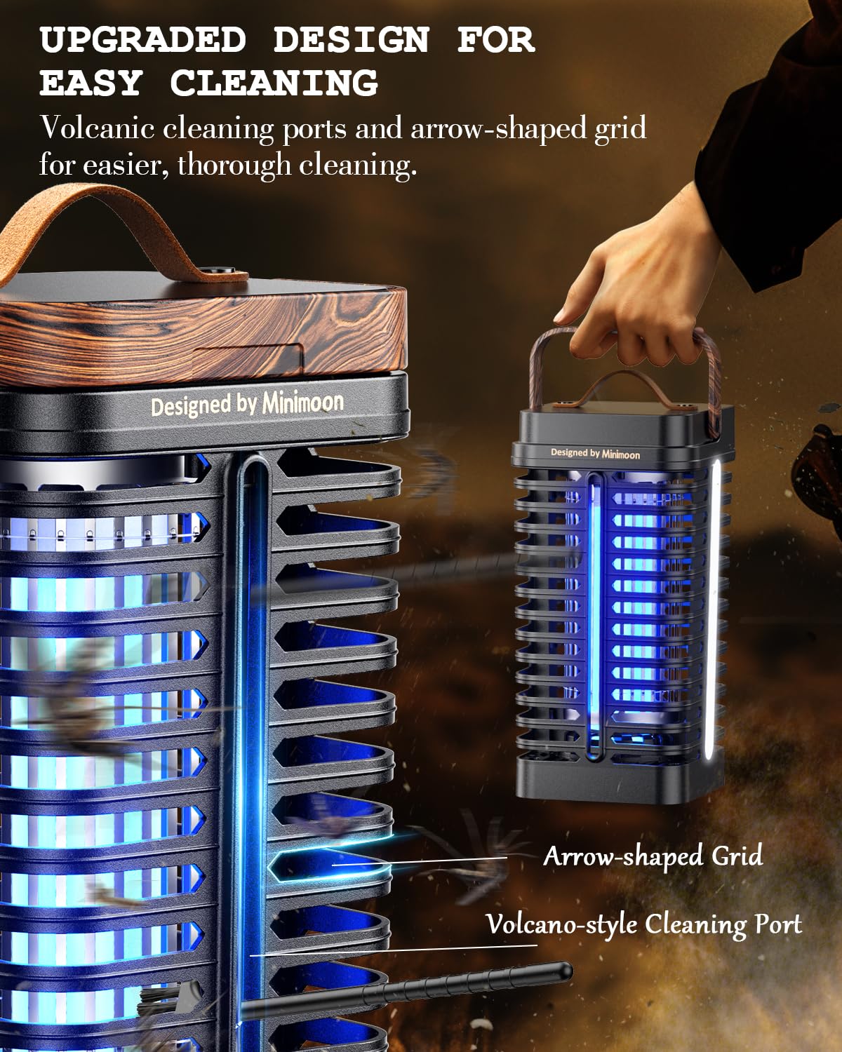 Minimoon Bug Zapper 4200V grid for efficient pest elimination.