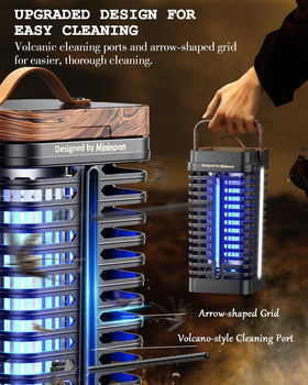 Minimoon Bug Zapper 4200V grid for efficient pest elimination.