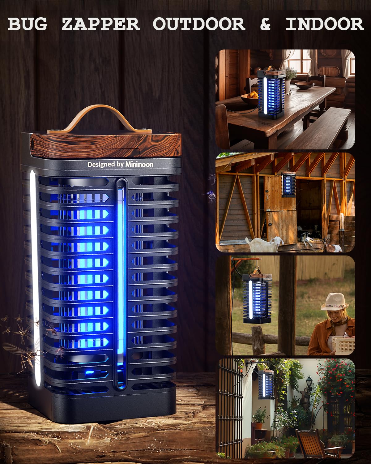 Minimoon Bug Zapper backyard setup ready for evenings outdoors.