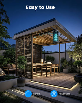 EPA-certified Minimoon Bug Zapper Outdoor represents eco-friendly pest control.