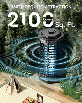 Minimoon Bug Zapper plug-and-play patio setup for effortless outdoor use
