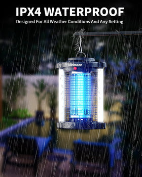 Minimoon Bug Zapper top hook and chain for flexible hanging