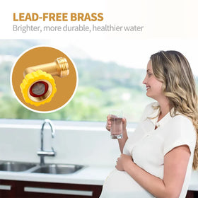Minimprover 3/4-inch threaded faucet-hose adapter for universal compatibility.