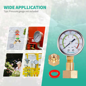 Minimprover 3/4 GHT to 1/4 NPT adapter in action for outdoor irrigation.