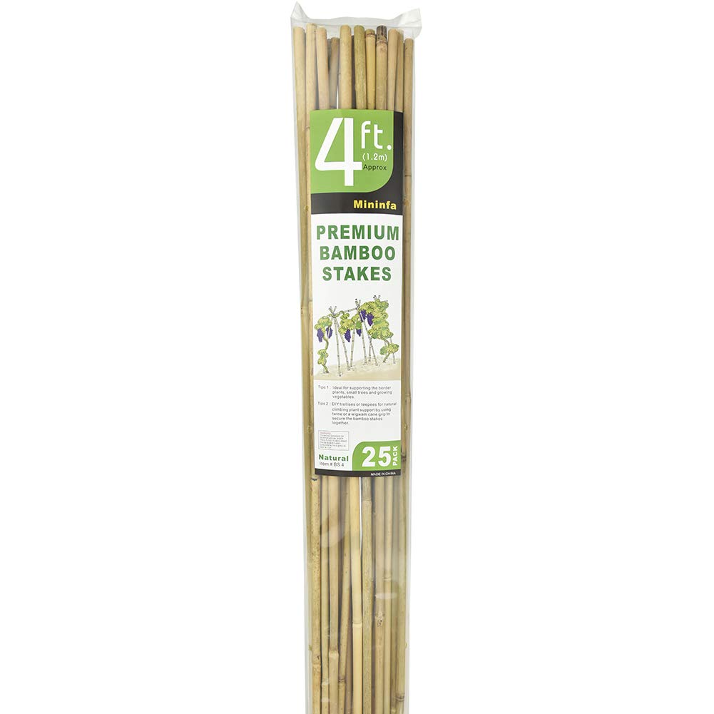 Mininfa 25-pack bamboo stakes ready for planting season