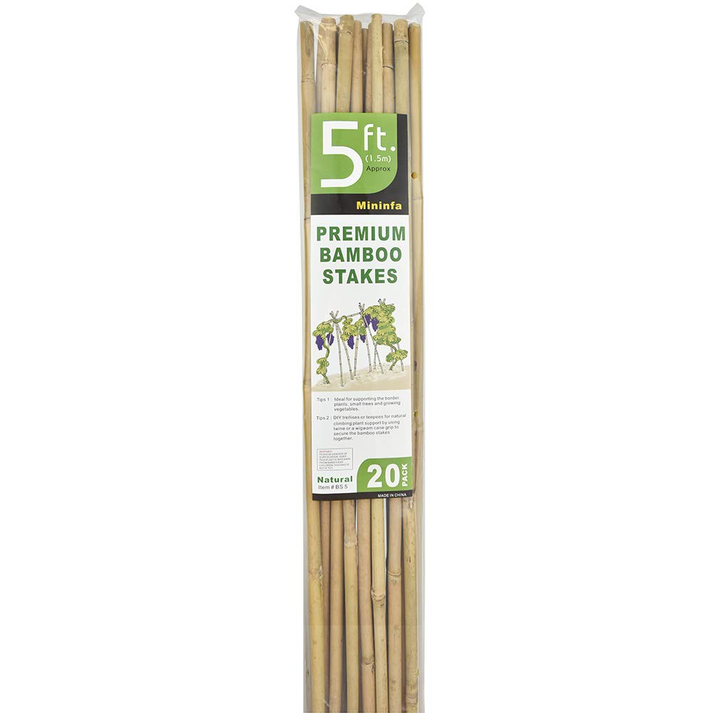 Mininfa bamboo stakes are easy to install for quick garden setups.