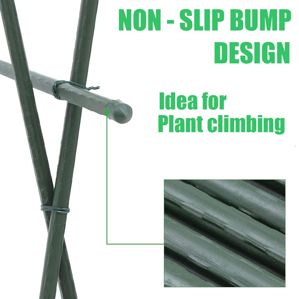 Mininfa ground-placement steel stakes provide sturdy upright support for plants