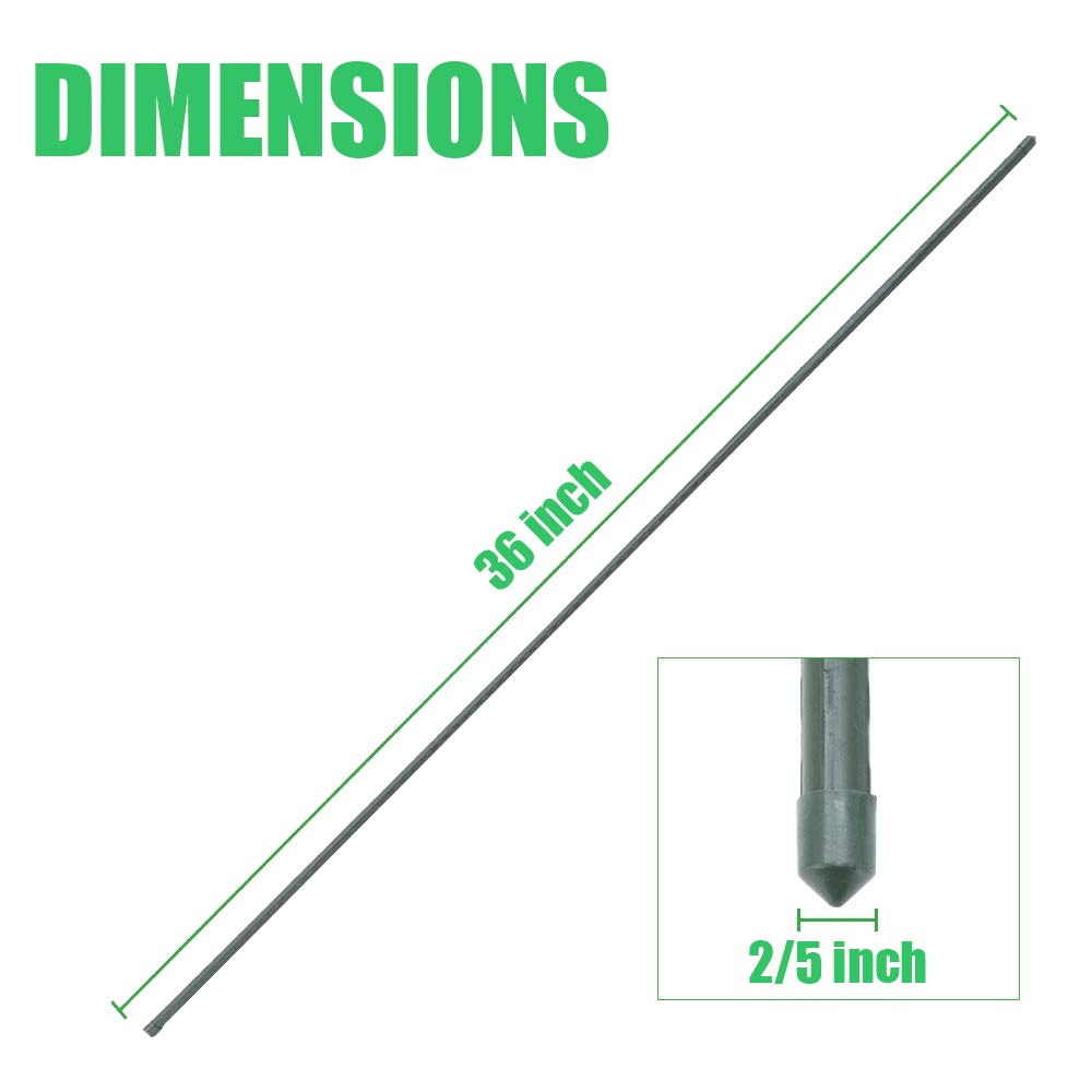 Mininfa stake used as trellis support for climbing plants.