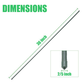 Mininfa stake used as trellis support for climbing plants.