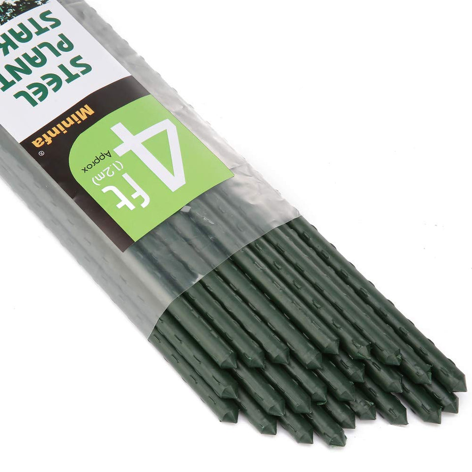 Mininfa steel plant stakes 4ft pack ready to organize your garden supports