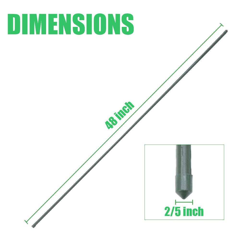 Mininfa steel stakes support trellises for vines and climbing plants