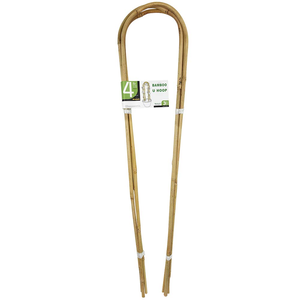 Mininfa U-Hoops 4ft trellis setup for sturdy plant support in any garden.