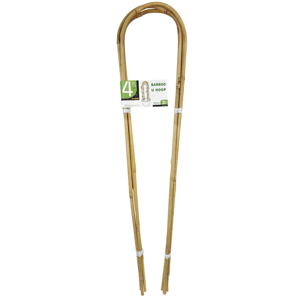 Mininfa U-Hoops 4ft trellis setup for sturdy plant support in any garden.