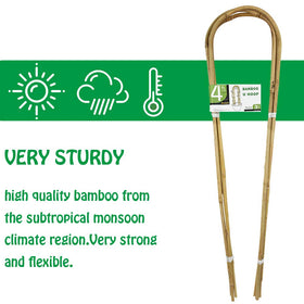 Mininfa U-Hoops bamboo design supports tomatoes and vines without crowding.