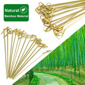 Close-up of 4.7-inch Minisland picks ideal for olives and fruit skewers.