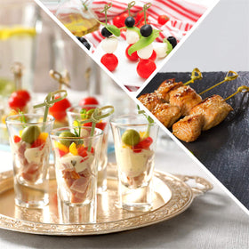 Knot topper adds classy presentation for cocktails and appetizers.