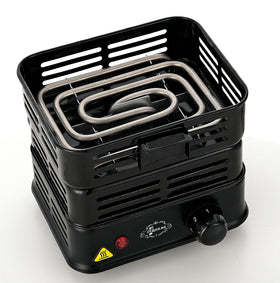 Minkah coal burner with portable compact body for travel.