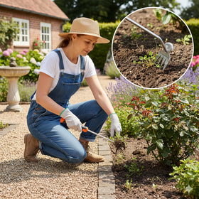 MINOVARA ergonomic rubber handle provides comfortable grip during extended gardening sessions.