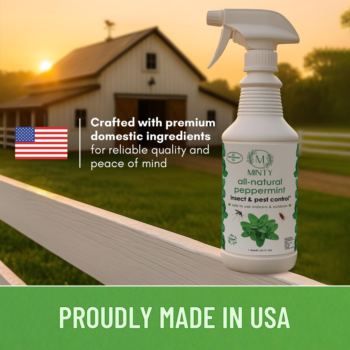 Minty plant-based formula highlighting safety for people, plants, and pets.