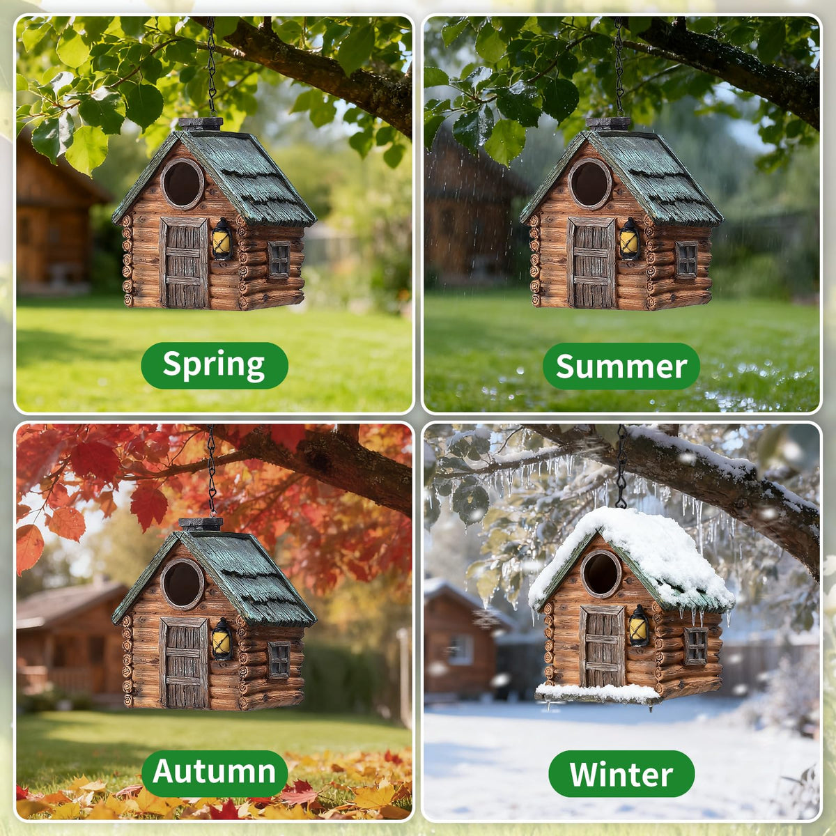 MINWOLF bird house bottom vent and cleanout for easy maintenance