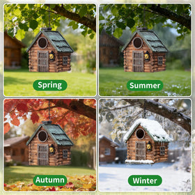 MINWOLF bird house bottom vent and cleanout for easy maintenance