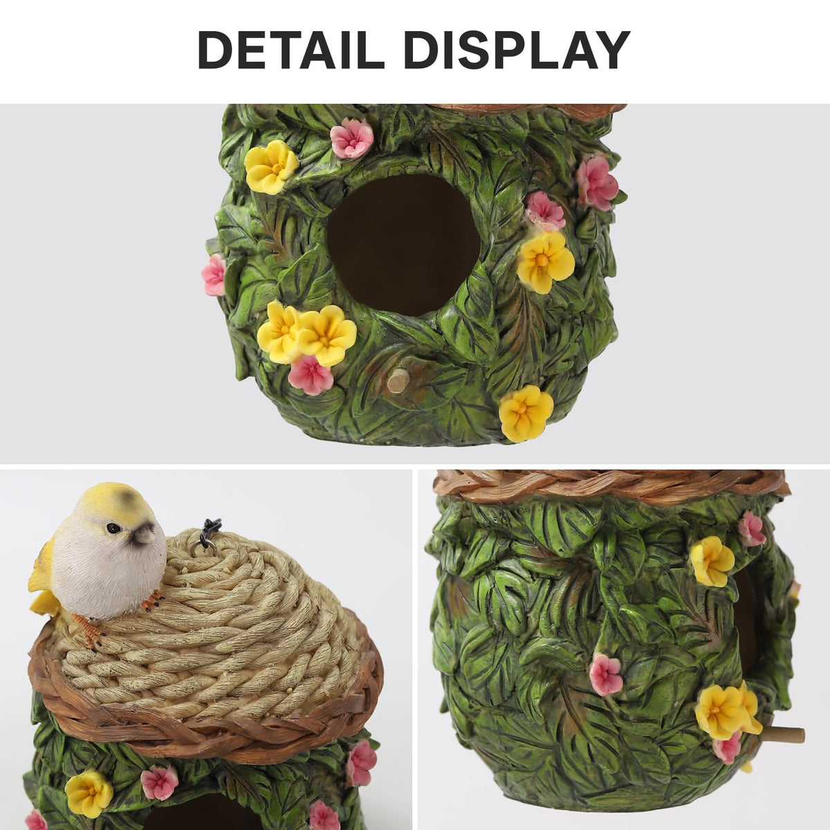 MINWOLF garden focal point with retro flower leaf motif for charm.