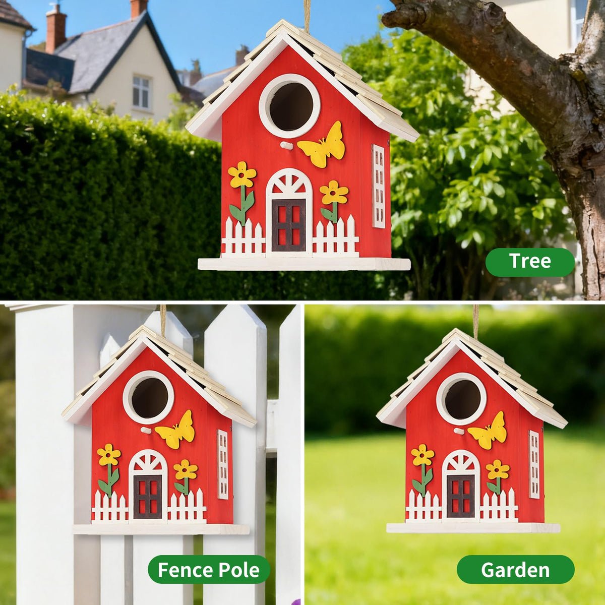 MINWOLF bird house side door buckle enables easy cleaning