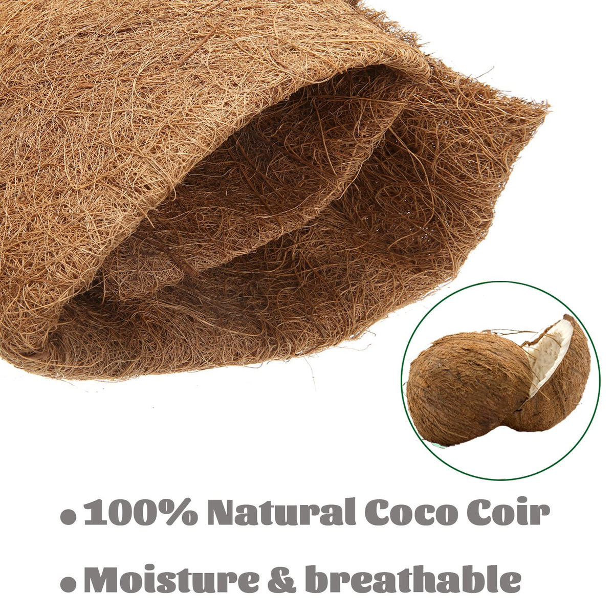 MIOHNAN coco coir liner in a window box enhancing air flow and root health