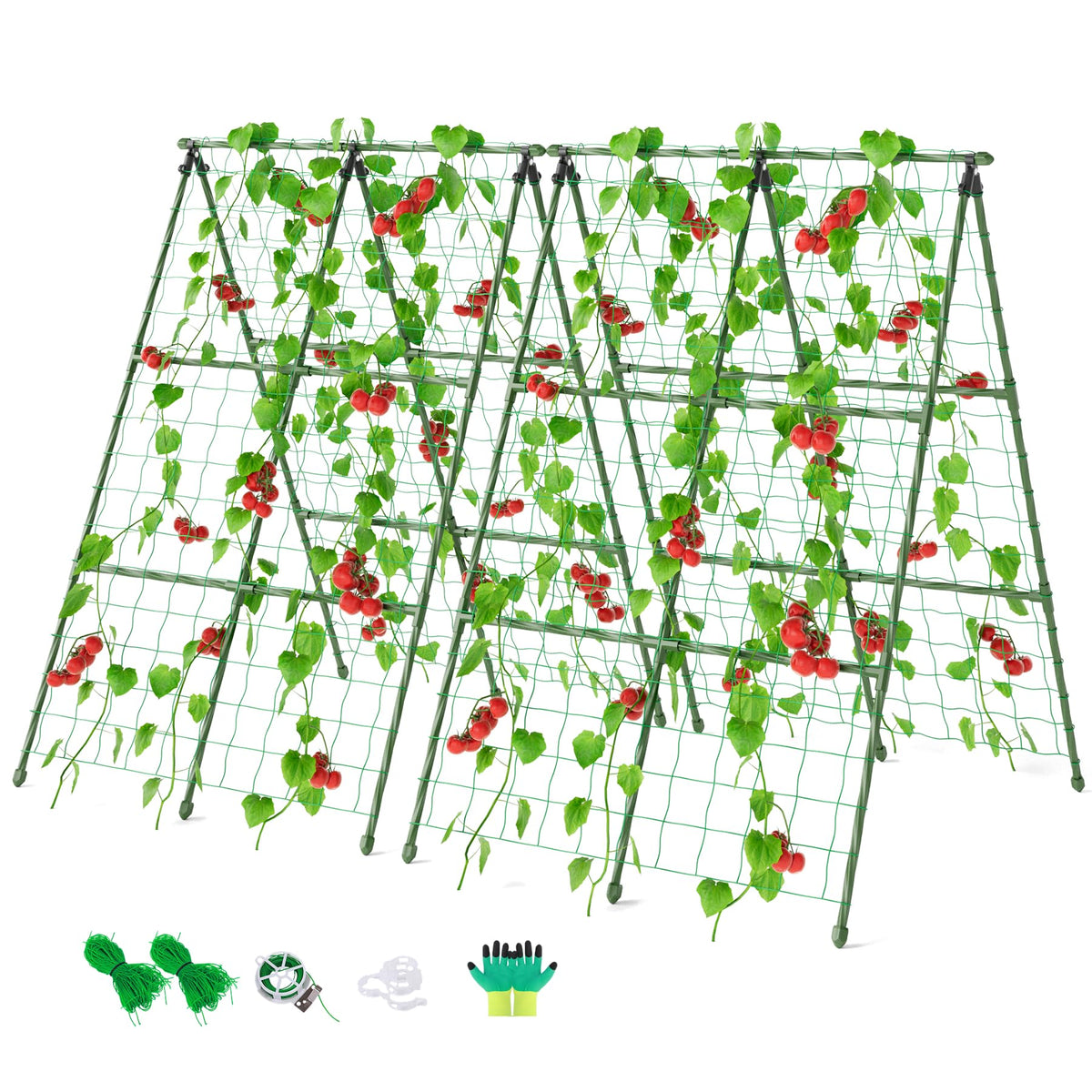 Miory cucumber trellis 32x48 A-frame supports climbing vines for stable growth