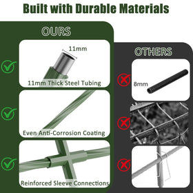 Miory durable steel with PE coating ensures long-lasting garden use